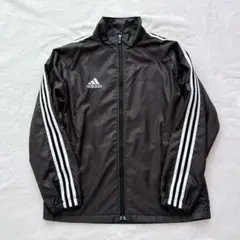 adidas ブラック ナイロンジャケット メンズ M 3本ライン