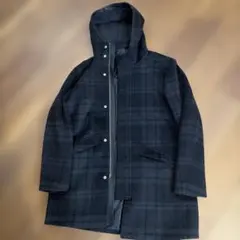 THE SHOP TK フード付きジャケット Lサイズ ブラック系チェック