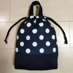 水玉 ドット柄上 お着替え袋 シューズ入れ 巾着袋