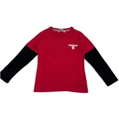 포켓몬 ホゲータ アチゲータ 重ね着風 長袖Tシャツ 120cm ロンT 赤⁠