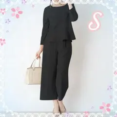 フォーマルパンツセットアップ　2点セット　ブラック　ママスーツ