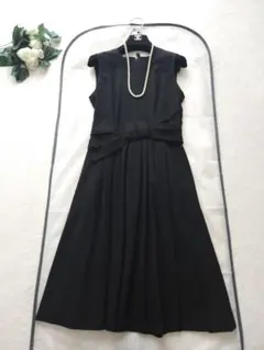 定価10.5万円 極美品 FOXEYフォクシー リボン付バイカラーワンピース38