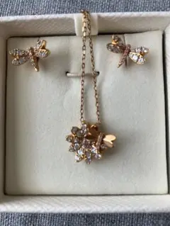 スロフスキードラゴンフライのネックレス＆ピアスセット