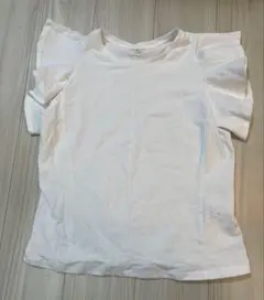 は*る様 ホワイト フリル袖 Tシャツ Lサイズ