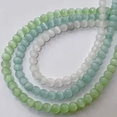 xk650/SALE！人工石◇キャッツアイ 約4mm3連