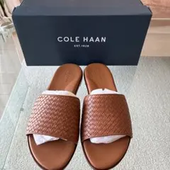 COLE HAAN ブラウン編み込みサンダル 6B