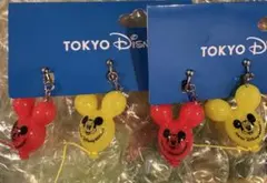 ディズニー　イヤリング　ミッキー　バルーン　風船　アクセサリー　４個セット