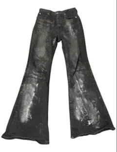 Moussy コーティングフレアパンツ 光沢 opium archive お兄系