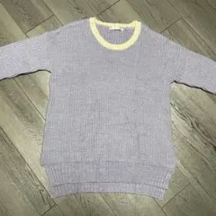 ARROW薄紫色 長袖ニット セーターL