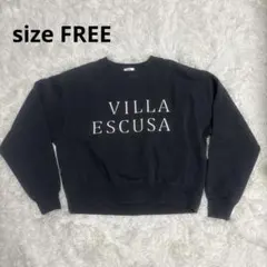 LOWRYSFARM VILLA ESCUSA ロゴスウェット ブラックFREE