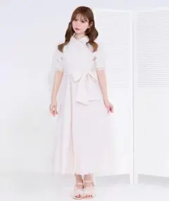 apres jour アソートボウタイレースシャツワンピース ベージュ