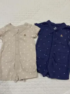 『美品』baby bear ロンパース 2枚セット ベージュ ネイビー