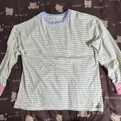 20代 女子服 earth music&ecology ボーダー長袖カットソー