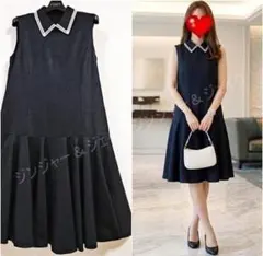 定価8.2万円60%OFF 極美品 FOXEYフォクシー リブレドレスワンピ38