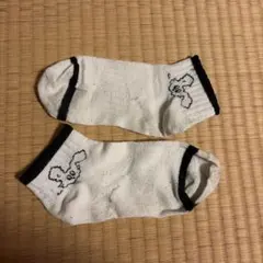 犬のイラスト付きホワイトソックス