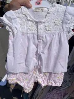 花柄コットンロンパース新生児ベビー70cm❤️女の子半袖❤️ベベBEBE