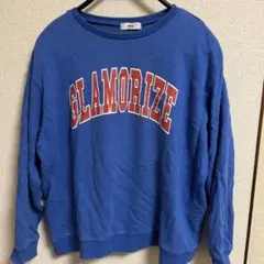 WEGO スウェット ブルー GLAMORIZEロゴ