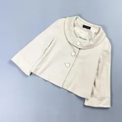 レストローズ ショールカラーショートコート ベージュ サイズ2*KD291