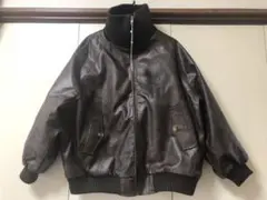 Java ブラウン フェイクレザージャケット