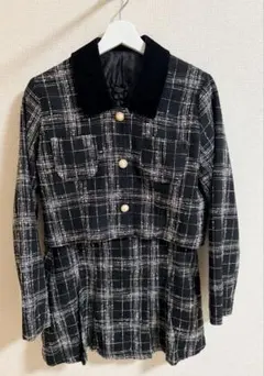 ZARA ハウンドトゥース テーラードジャケット EU 38 - メルカリ