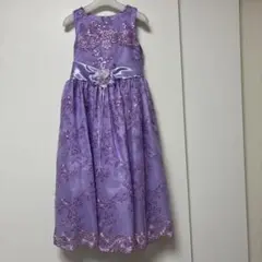 フォーマルドレス　パープル　7〜8歳用　発表会　冠婚葬祭