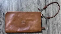 クラッチバッグ　茶色　キャメル 本革