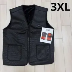 電熱ベスト ヒーターベスト 3XL 服のみ ブラック 防寒 洗濯可能 5箇所発熱