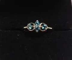 ロンドンブルートパーズ リング ♡深海ブルーの静かな輝き♡