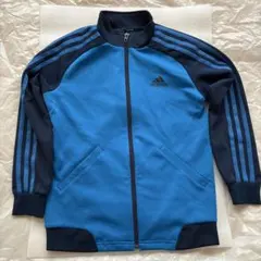 adidas トラックジャケット 青 140サイズ
