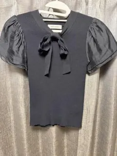 ♡MISCH MASCH♡リボン付き半袖ニット♡地雷♡量産型♡ロリータ♡