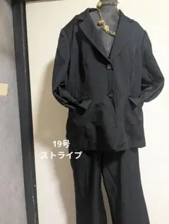 入学式卒業式パンツスーツ 19号 フォーマルジャケットスーツ