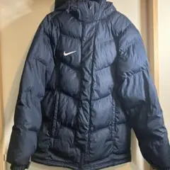 Nike ネイビー ダウンコート フード付き