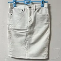 GU ホワイトデニムタイトスカート Sサイズ