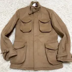 【美品◦キャメルヘアー100%✨】-PHASE 4ポケット ブルゾン ラクダ S