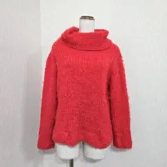 ショコラフィネローブ もこもこタートルネック（F）レッド系