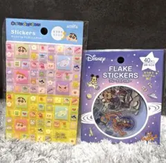 ［新品］クレヨンしんちゃんタイルシール & ディズニーフレークシール セット