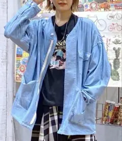 niko andオックスデニムVネックブルゾン