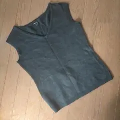 ★COMME CA ISM ブラック Vネック ニットベスト M★