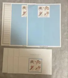 野球　ブルー　レターセット