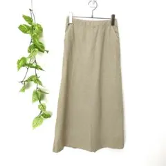 ギャップ✨レディース♡リネン混 ロングスカートベージュ（XXS）おしゃれ