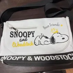 スヌーピー　ショルダーバッグ　白　ウッドストック