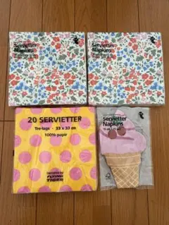 【新品】フライングタイガー　ペーパーナプキン　3種　4つせっとのサムネイル