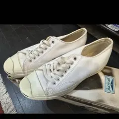 90s USA製 コンバース ジャックパーセル 白レザー 25.5センチ NY