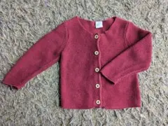 H&M ベビー カーディガン ボルドー 80cm