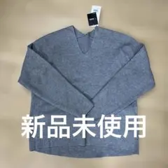 【AZULBY MOUSSY】Vネックリラックスリブニット