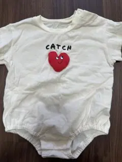 BREEZE ハート刺繍付きロンパース