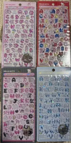 サンリオBONBON DROP文字シールセット 4種類