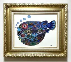 SALE【F6号】ジミー大西（Pig）手描き/表裏サイン有り/油彩/絵画/高級