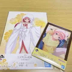 五等分の花嫁　一番くじ中野一花　白無垢イラストボード&描きおろしフレームスタンド