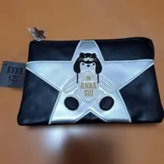 ANNA SUI ポーチ 星モチーフ ベア刺繍 ブラックのサムネイル
